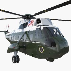 Marine One Hellicopter Carrying the US President 3D